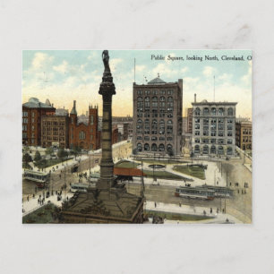 Public Square Cleveland Ohio 1910 antik Postkarte