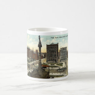 Public Square Cleveland Ohio 1910 antik Tasse