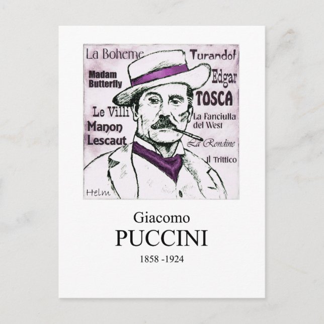 Puccini Postkarte (Vorderseite)