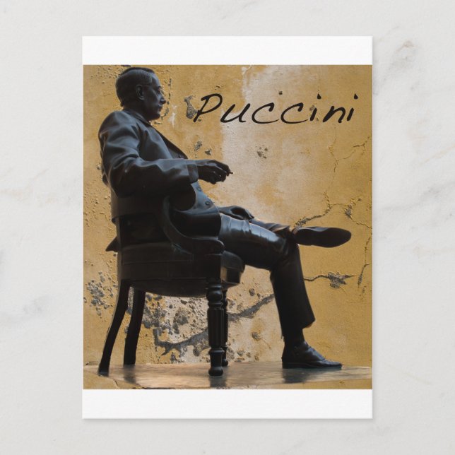 Puccini_Statue_Lucca Postkarte (Vorderseite)