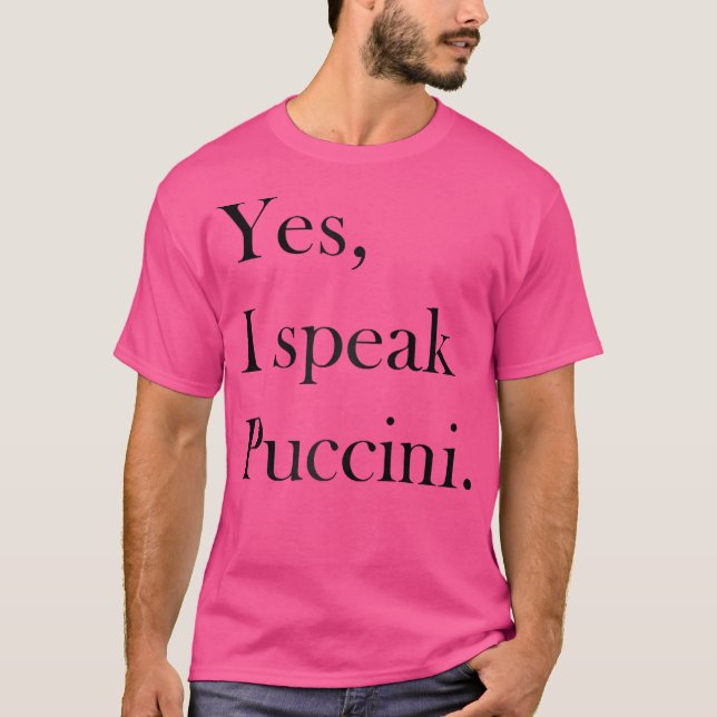 Puccini T Shirt - Klassische Musik (Vorderseite)