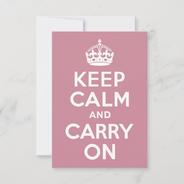 Puce Keep Calm and Carry On (Vorderseite)