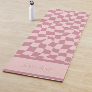 Puce Pink Checked Yogamatte
