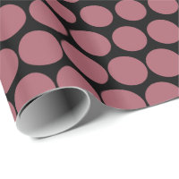 Puce Polka Dot Modern Black