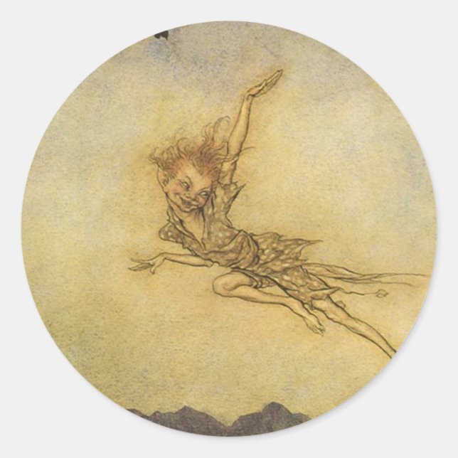 Puck, A Sprite von Arthur Rackham Sticker Fairy Im (Vorderseite)