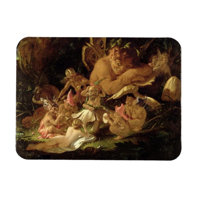 Puck and Fairies vom "Traum der Sommernacht" Magnet (Horizontal)
