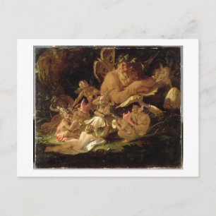 Puck and Fairies vom "Traum der Sommernacht" Postkarte