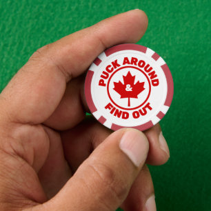 Puck Around & Finden Sie das kanadische Ahornleaf Pokerchips