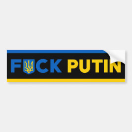 Puck Futin Anti-Putin ukrainische Flagge Autoaufkleber