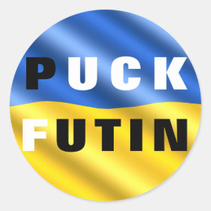 Puck Futin Aufkleber Ukrainische Flagge Unterstütz