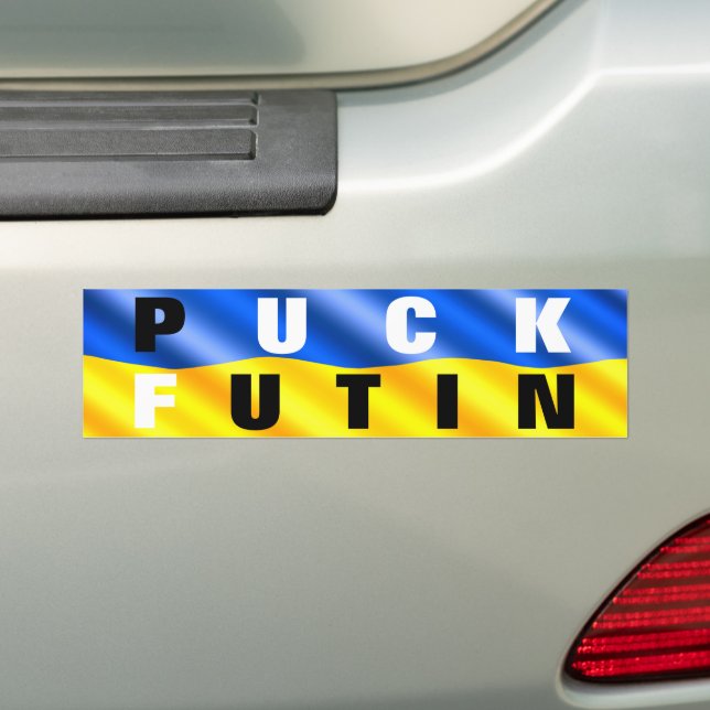 Puck Futin Bumber Aufkleber Ukraine Flaggenkleber Autoaufkleber (Auf Auto)