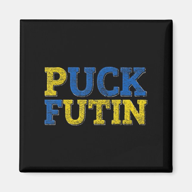 PUCK FUTIN I Stand mit der Ukraine Magnet (Vorne)