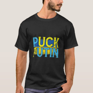Puck Futin ich Stand mit ukrainischer Flagge ukrai T-Shirt