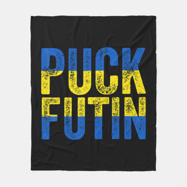 Puck Futin Meme ich mit Ukraine Lov Fleecedecke (Vorderseite)