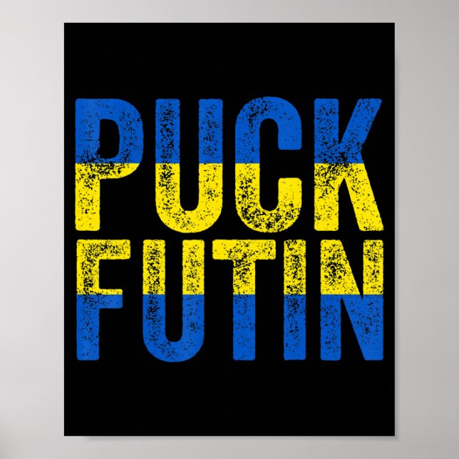 Puck Futin Meme ich mit Ukraine Lov Poster (Vorne)