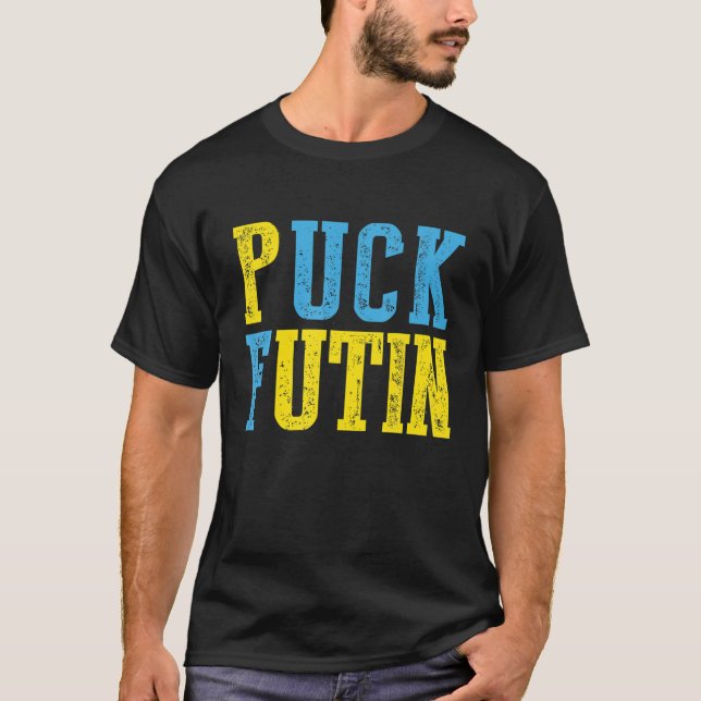 Puck Futin Meme ich mit Ukraine Lov T-Shirt (Vorderseite)