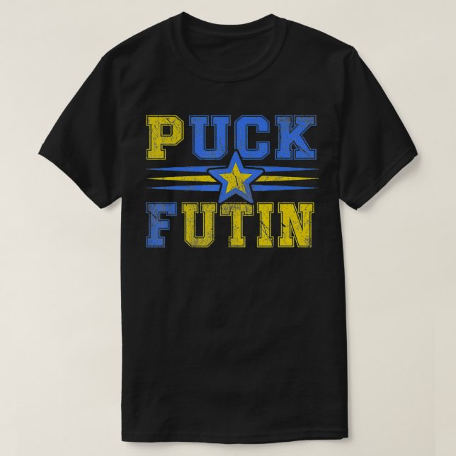 Puck Futin Meme ich mit Ukraine Lov T-Shirt (Design vorne)