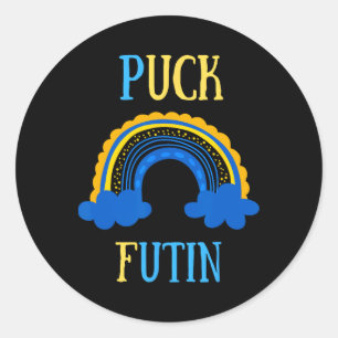 Puck Futin Meme Lustiges Design Ukraine Russland  Runder Aufkleber
