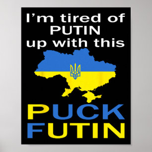 Puck Futin Meme Stolz auf ukrainische Ukraine Kart Poster