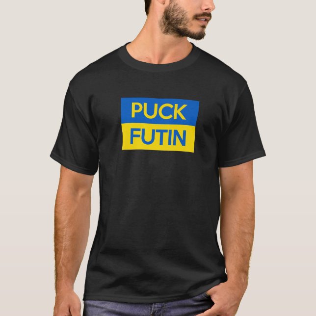 Puck Futin Pro Ukraine Flag T-Shirt (Vorderseite)