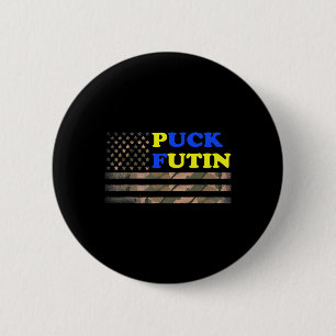 Puck Futin Stand Ich mit Ukraine Amerika Flagge Button