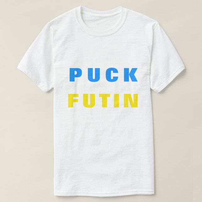 Puck Futin T - Shirt Ukraine Unterstützung ukraini (Design vorne)