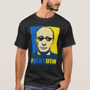 Puck Futin Ukraine Flag Amerikanische Flagge Unter T-Shirt