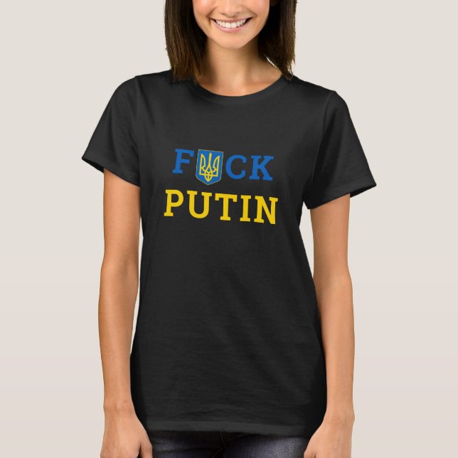 Puck Futin Ukraine unterstützt ukrainische Frauen T-Shirt (Vorderseite)