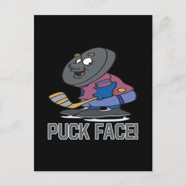 Puck Head Postkarte (Vorderseite)