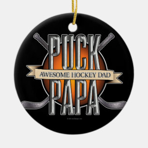 Puck Papa (Hockey-Vater) Keramikornament