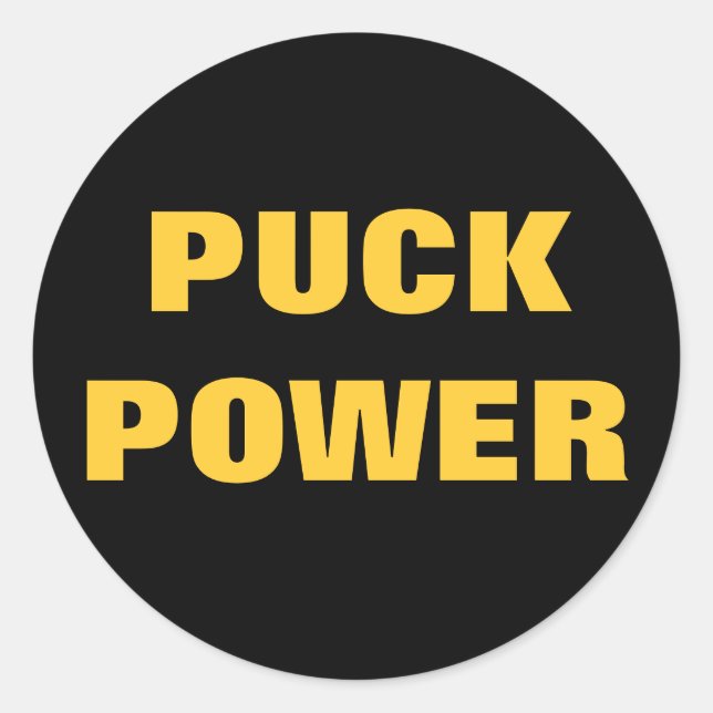PUCK POWER RUNDER AUFKLEBER (Vorderseite)