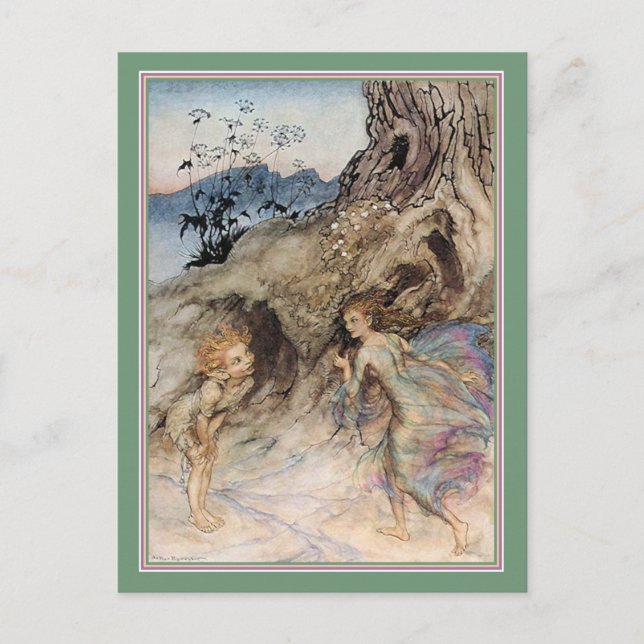 Puck und Fairy Postkarte (Vorderseite)
