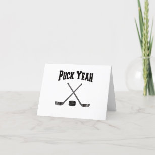 Puck Yeah Hockey Dankeskarte