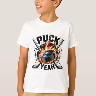 Puck Yeah Lustiger Hockey-Vater Hockey-Mutter Eish T-Shirt
