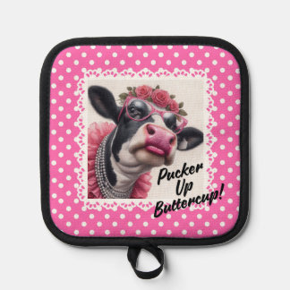 Pucker up Buttercup! Oven Mitt und Pot Holder Topflappen