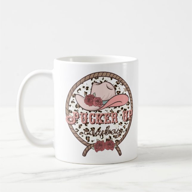 Pucker Up Cowboy Kaffeetasse (Links)