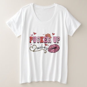 Pucker Up Cowboys - Frauen Große Größe T-Shirt