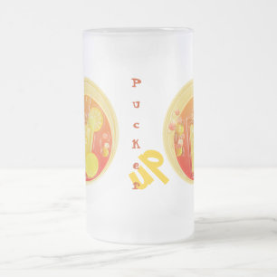 Pucker Up (dimensionale Darstellung) Mattglas Bierglas
