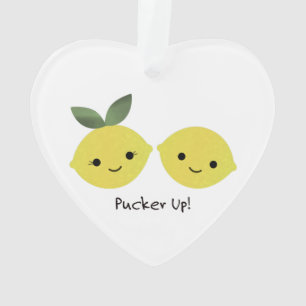 Pucker up Niedlich Kawaii Lemons Ornament