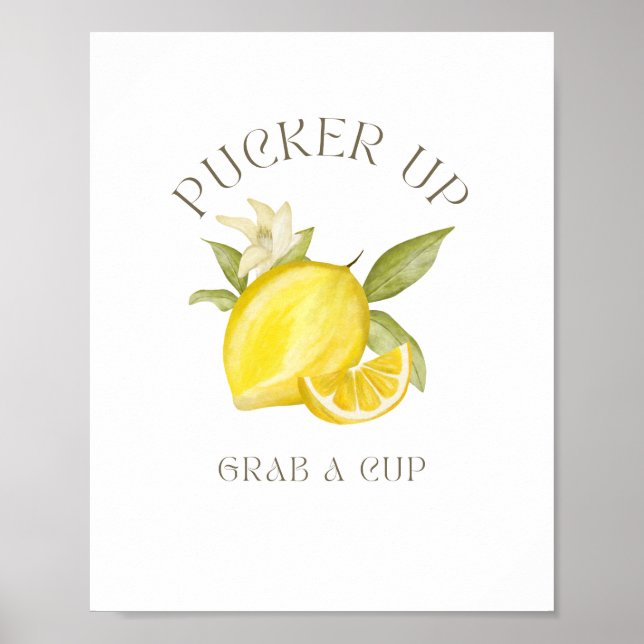 Pucker Up, schnappen Sie sich ein Cup-Sign für Par Poster (Vorne)