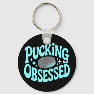 Pucking besessener Hockey-Romantik-Leser Buchliebh Schlüsselanhänger