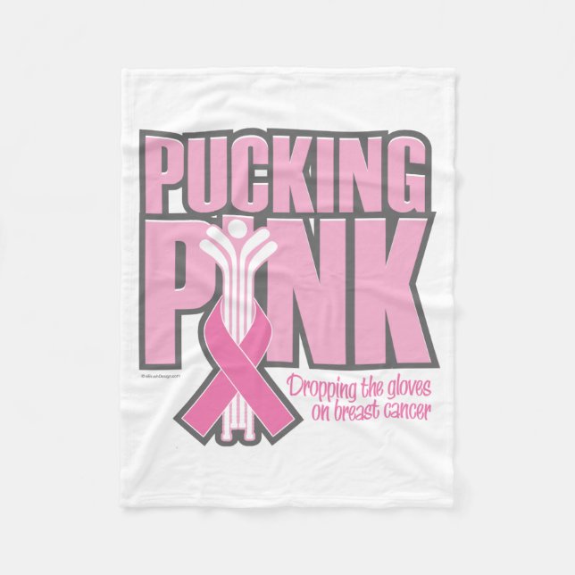 Pucking Pink (Hockey) Fleecedecke (Vorderseite)