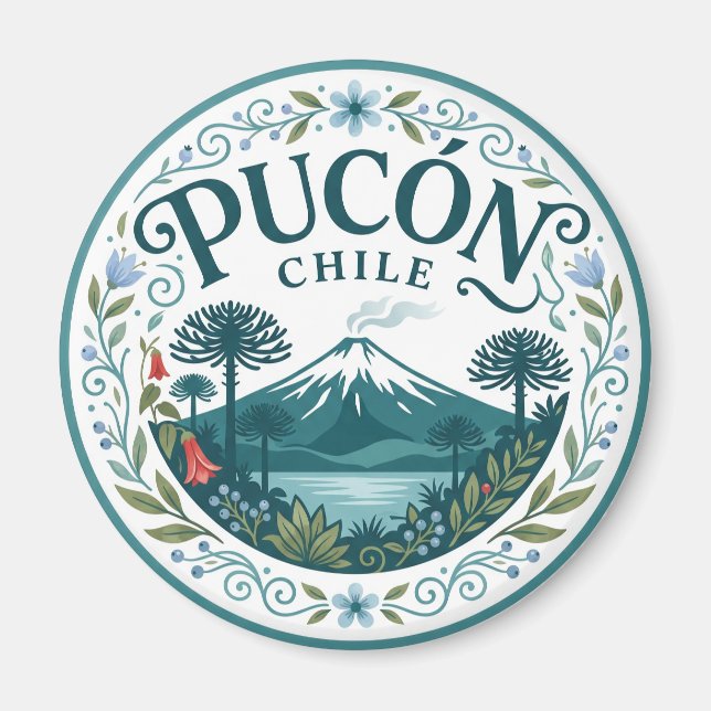 Pucón Chile Magnet (Vorne)