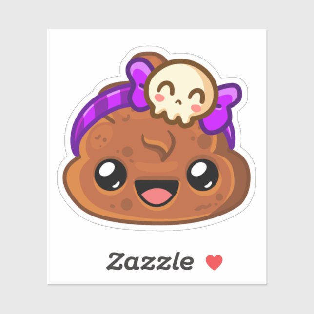 Pudding & Cute Skull Accessory - Happy Jump Aufkleber (Blatt)