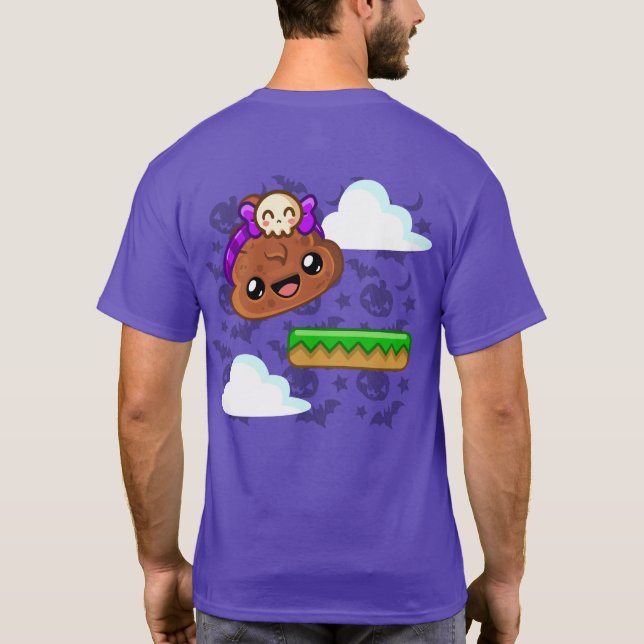 Pudding & Cute Skull with Back Print - Happy Jump T-Shirt (Rückseite)