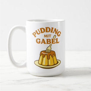 Pudding Mit Gabel Lustiges Design Kaffeetasse