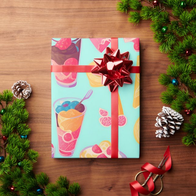 Pudding Mosaic Personalisiertes Muster Geschenkpapier (Feiertagsgeschenk)