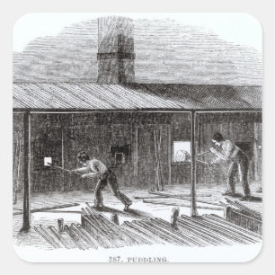 Puddling Quadratischer Aufkleber