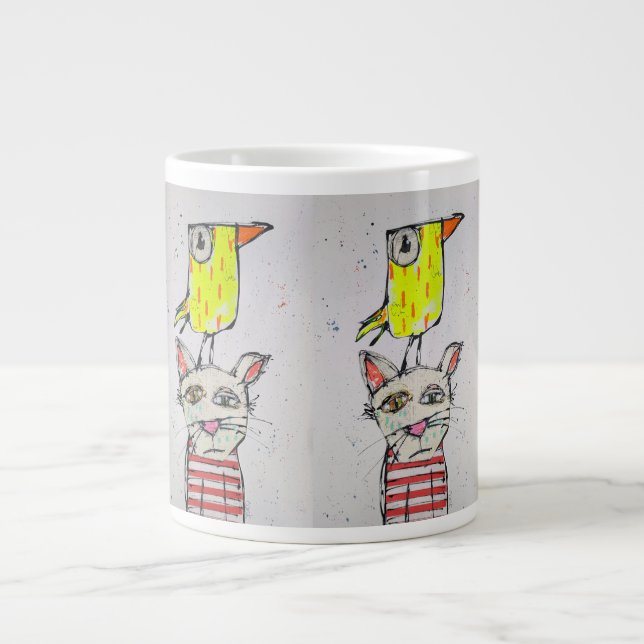 Puddy Cat & Canary Jumbo Tasse (Vorderseite)