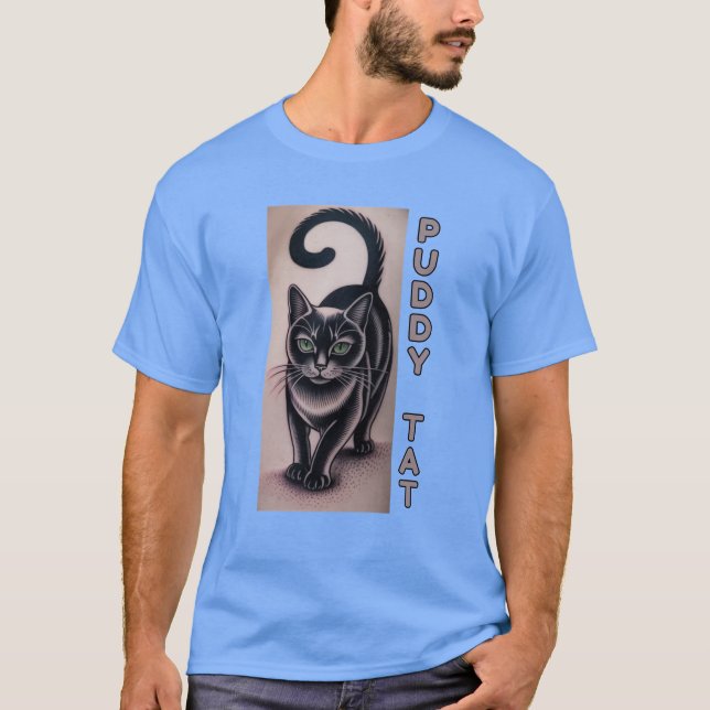 Puddy Tat – Cat Tattoo T-Shirt (Vorderseite)